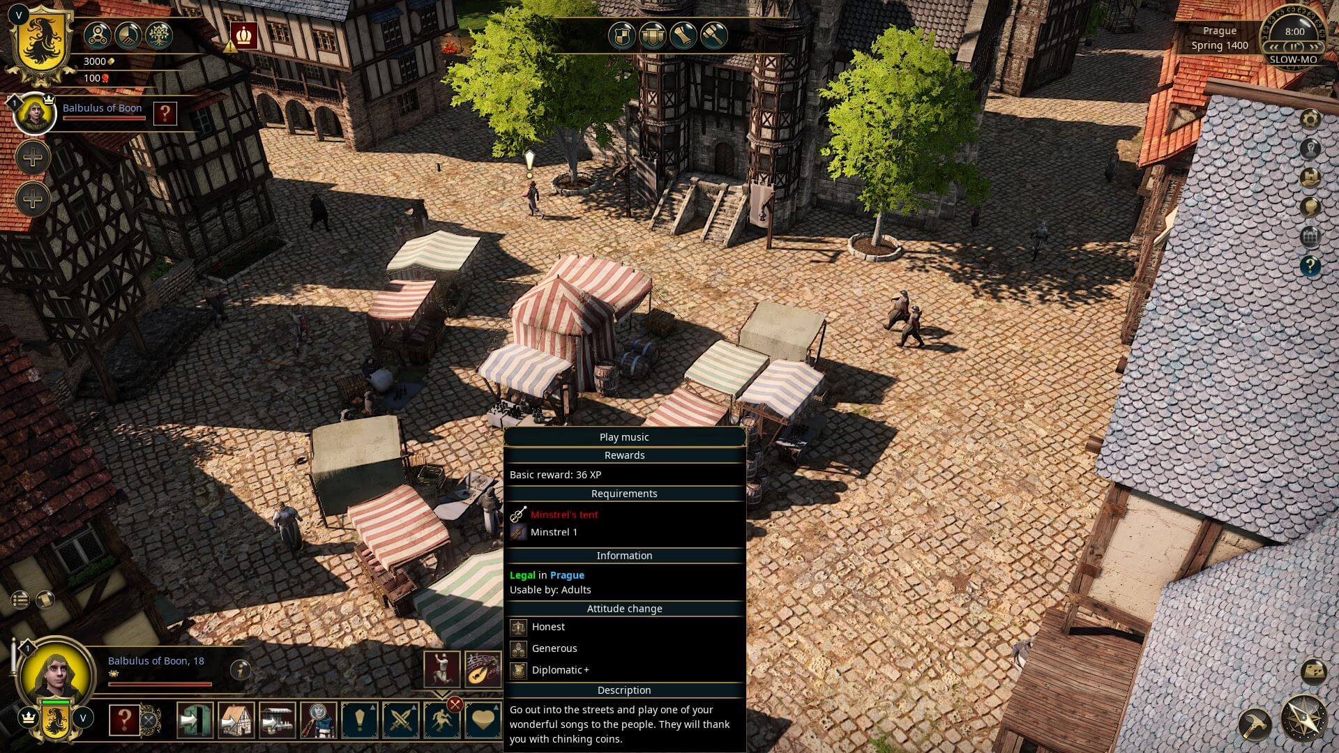 The Guild 3 social action showing rewards and requirements to check